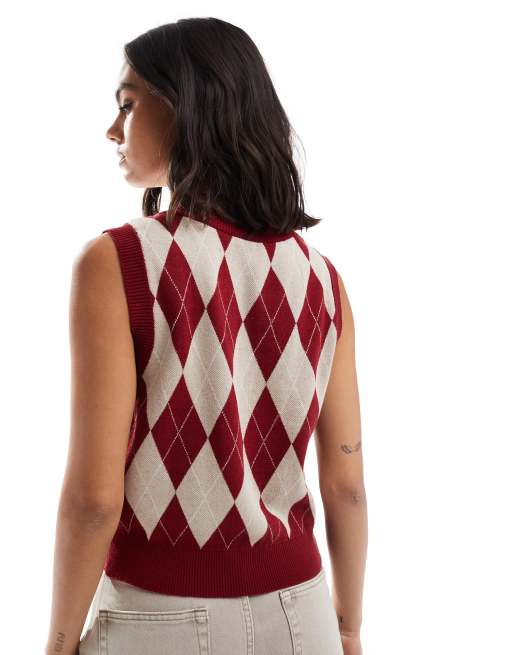 Rombi Gilet In Maglia Stradivarius Pullover Senza Maniche Da Donna