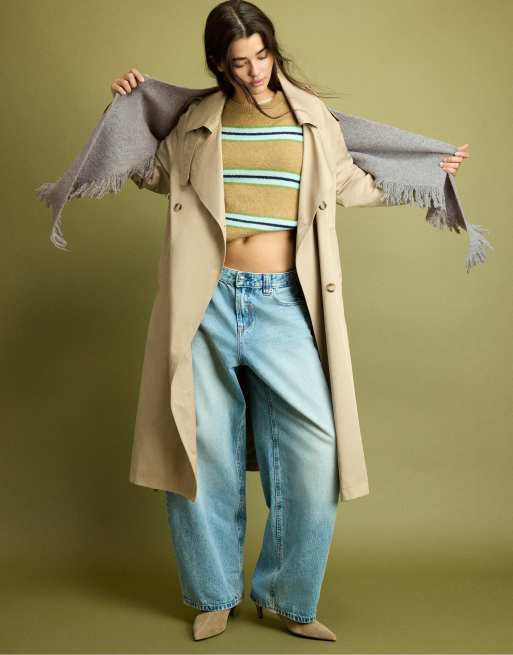 Stradivarius cape-écharpe à franges gris foncé, 2 de 4