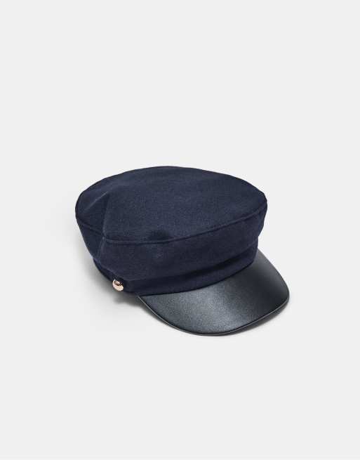 Stradivarius - Cappellino da marinaio blu navy bicolore
