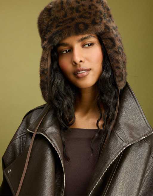 Stradivarius cappello da aviatore reversibile marrone, 2 di 4
