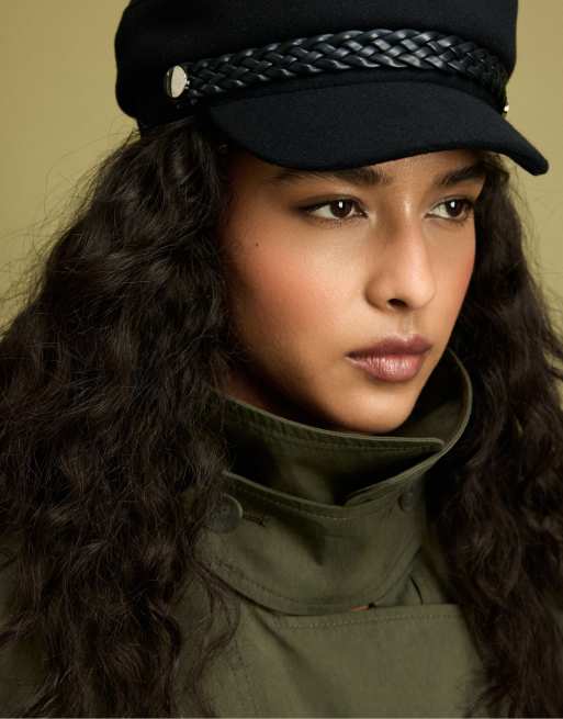 Stradivarius cappello da marinaio intrecciato nero, 2 di 4