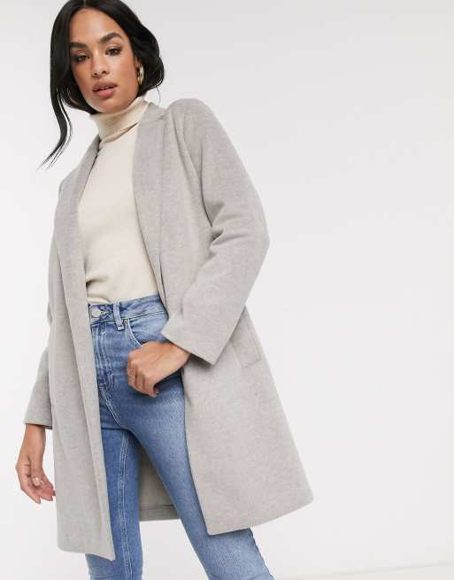 Stradivarius - Cappotto in maglia color pietra