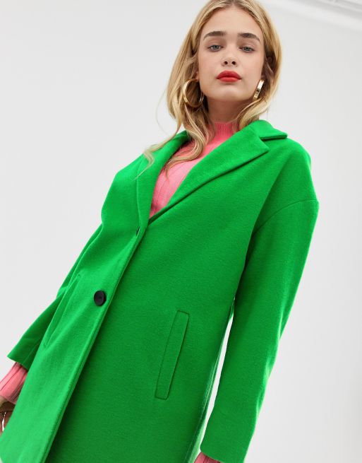 Stradivarius Cappotto monopetto verde