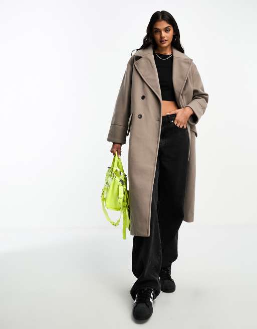 Stradivarius Cappotto sartoriale marrone oversize ASOS