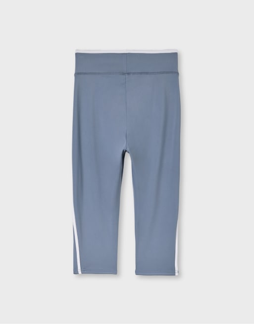 Stradivarius capri-leggings med sidestreg i himmelblå, 7 af 7