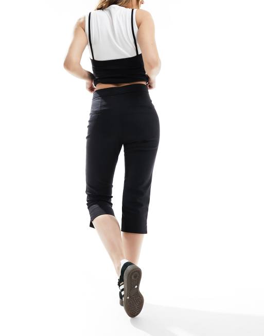 Black slim capri clearance pants