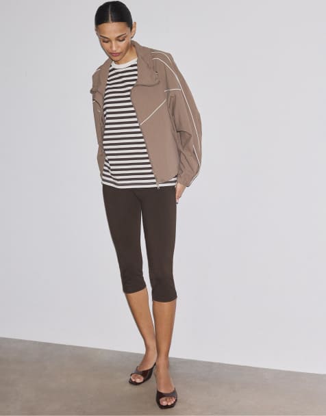 Stradivarius capris in brown