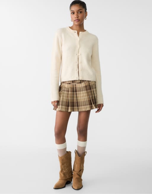 Cardigan Stradivarius Femme - Taille 38, Beige, Style Décontracté à Nouer