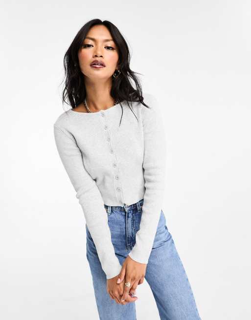 Stradivarius cardigan in gray