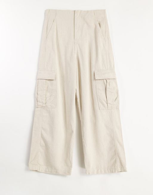stradivarius straight fit cargo trousers