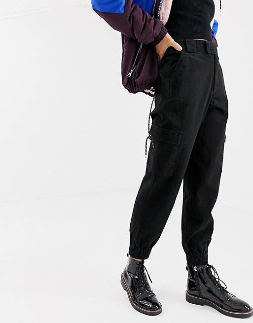 Stradivarius Cargo trousers Black 32                  EU discount 94% WOMEN FASHION Trousers Cargo trousers Elegant 