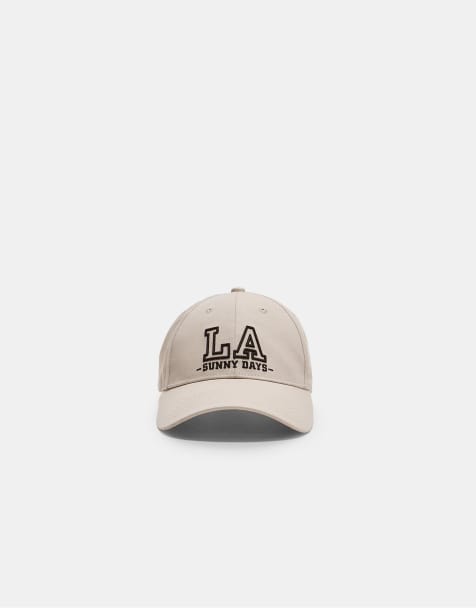 Stradivarius - Casquette avec slogan LA - Écru - view 1