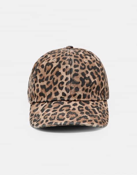 Stradivarius casquette classique imprimé léopard marron - view 1