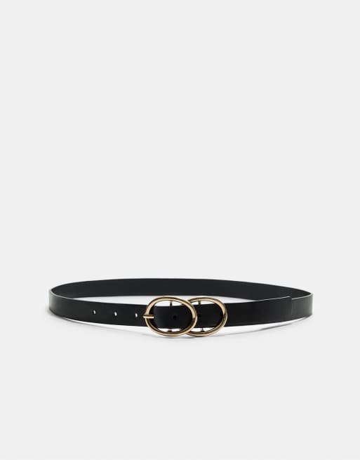 Stradivarius - Ceinture à double boucle - Noir, 2 de 3