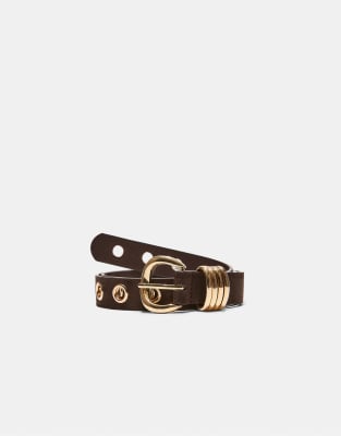 Ceinture à aillets - Marron-Brown M