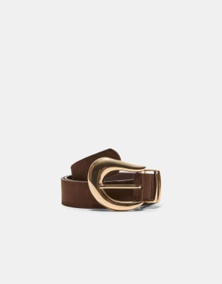 Ceinture avec boucle - Marron M