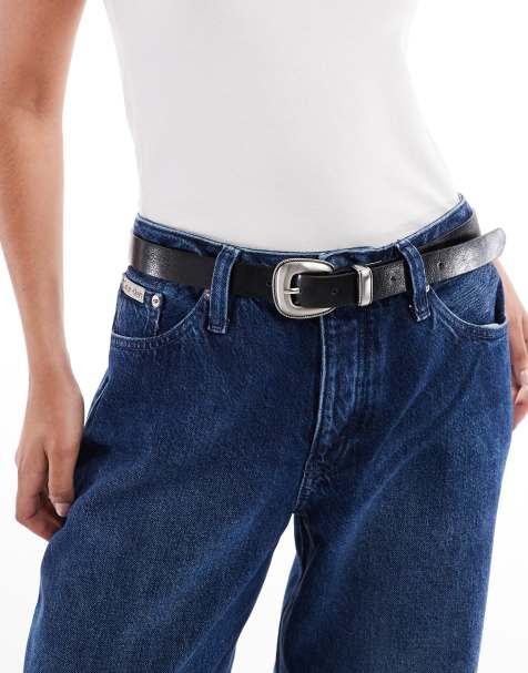 Stradivarius - Ceinture avec boucle style western - Noir - view 1