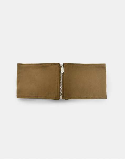 Stradivarius ceinture corset vert olive - view 1