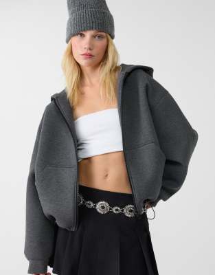 Stradivarius - Ceinture en métal avec détails contrastants - Gris