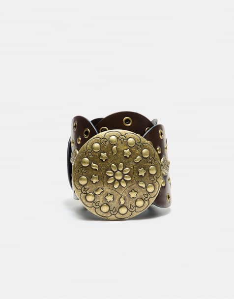 Stradivarius - Ceinture ronde - Marron - view 1