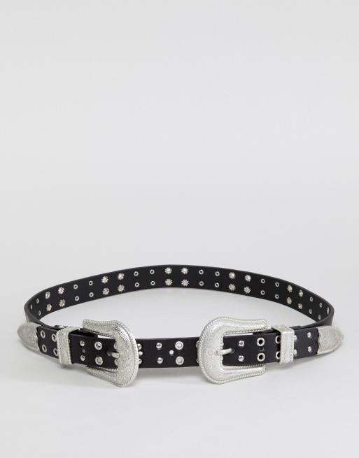 Ceinture double 2025 boucle stradivarius