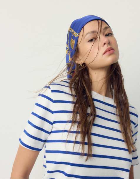 Stradivarius Chain scarf in blue