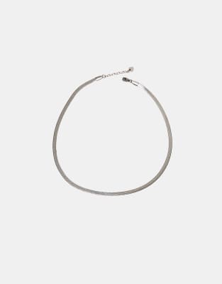 Stradivarius - Chaîne serpent résistante à l'eau - Gris