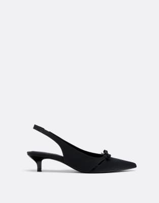 Chaussures à petit talon et découpe - Noir 41