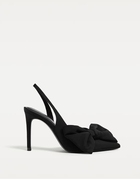 Stradivarius - Chaussures à talon haut avec nœud - Noir - view 1