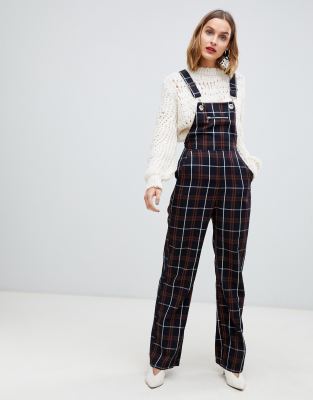 Stradivarius Check dungarees | ASOS