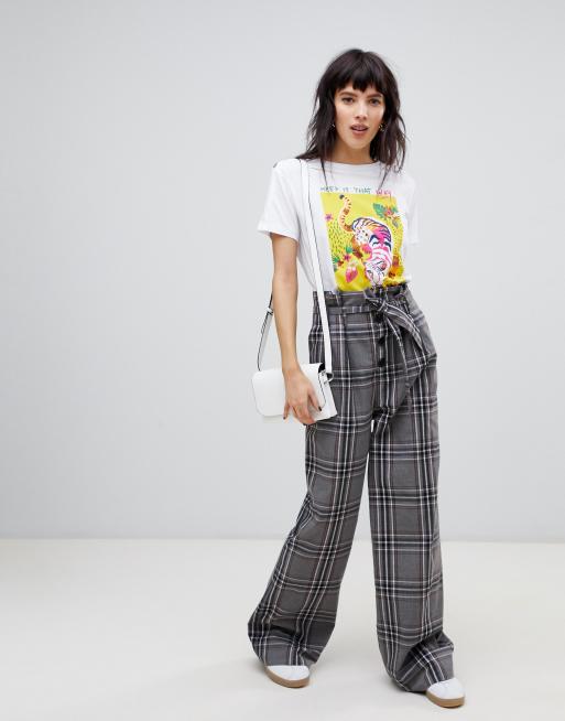 stradivarius wide leg trousers