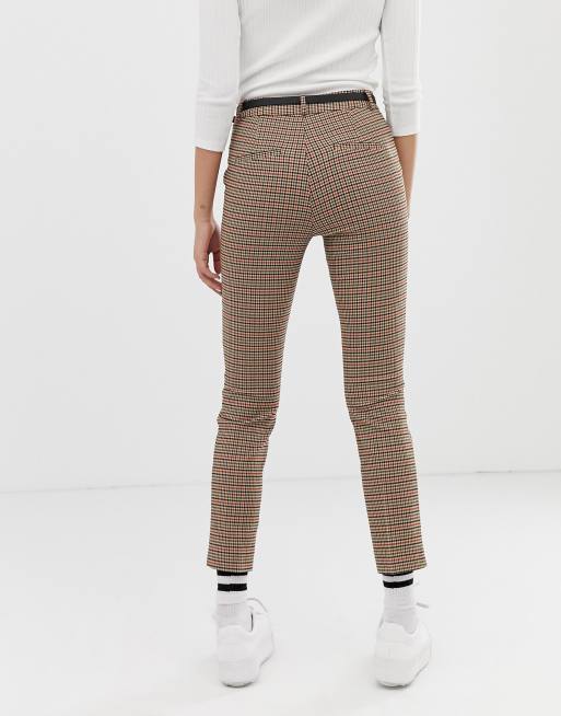 Pantalon carreaux stradivarius hot sale