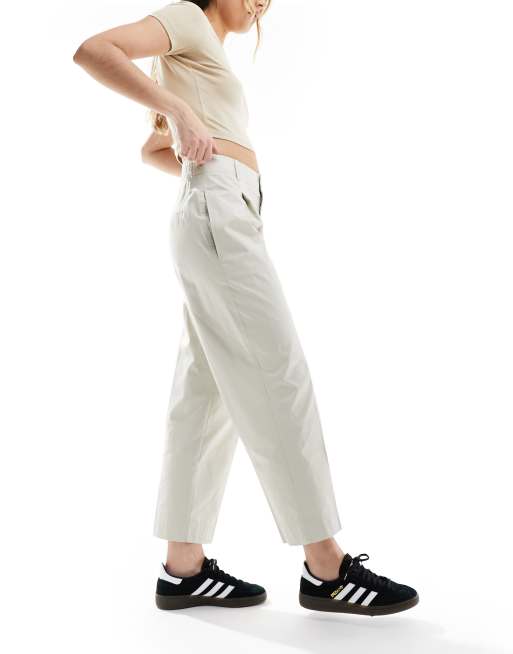 Stradivarius - Chino sartoriali color pietra