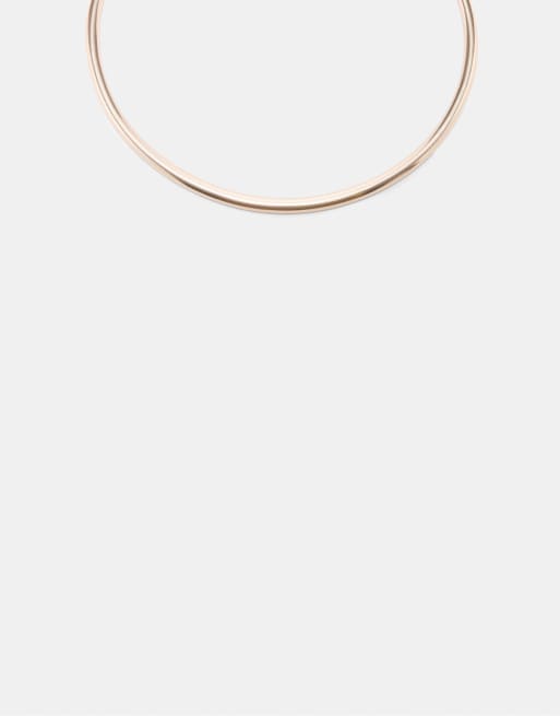 Stradivarius – Choker-Halskette in Goldoptik mit Blumendetail, 2 von 4