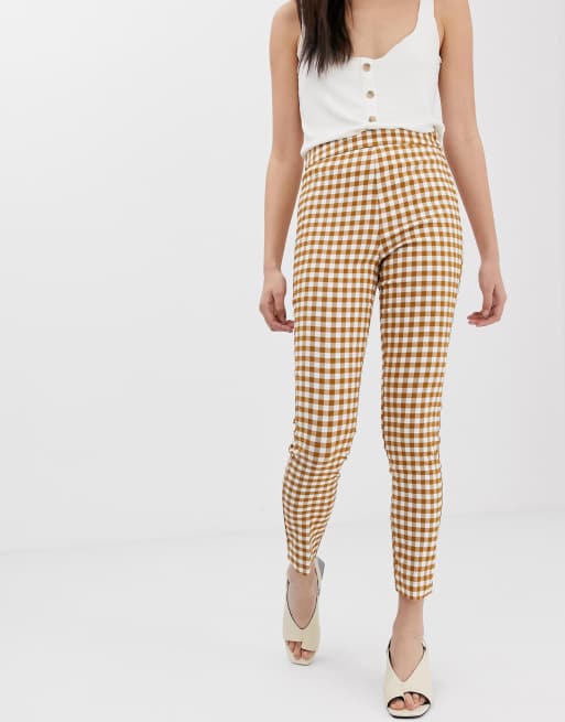 Gingham cigarette pants sale