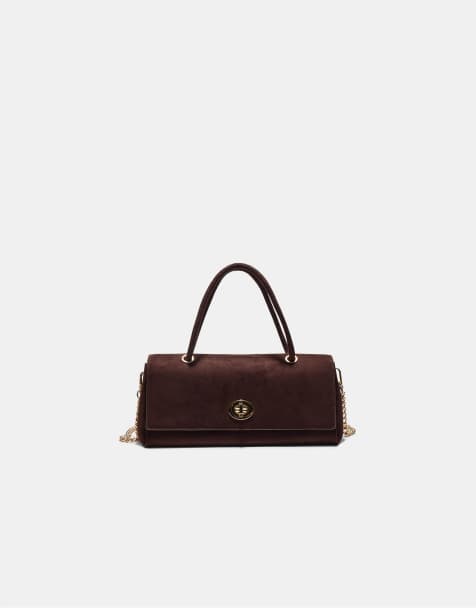 Stradivarius City crossbody bag with double handle in brown - view 1