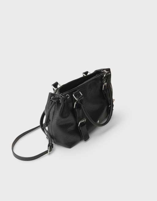 Stradivarius city crossbody-taske i sort, 4 af 4