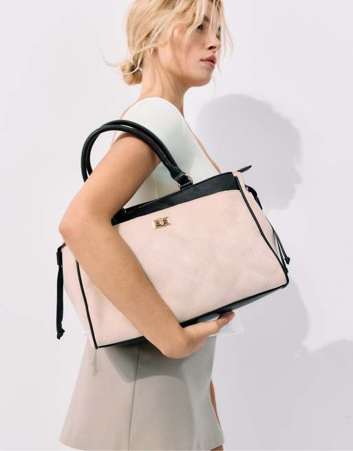 Stradivarius citytas met flap in ecru, 2 van 4