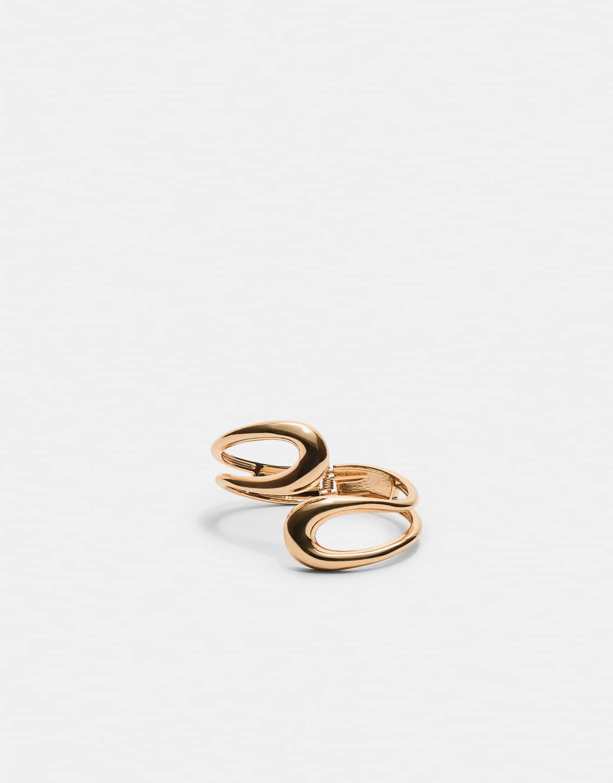 Stradivarius clasped maxi cuff in gold