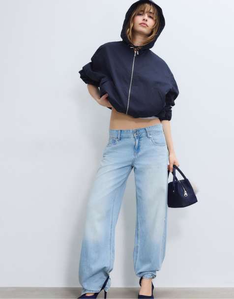 Stradivarius - Co-ord set van nylon in marineblauw - view 1
