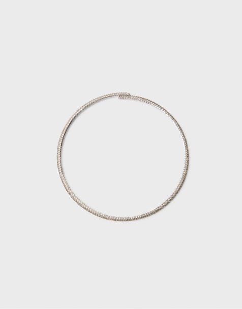 Stradivarius collarino con strass grigio - view 1