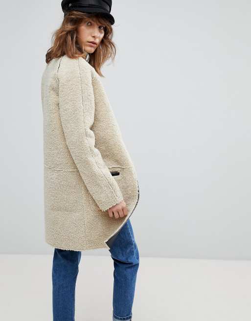 Teddy coat stradivarius sale