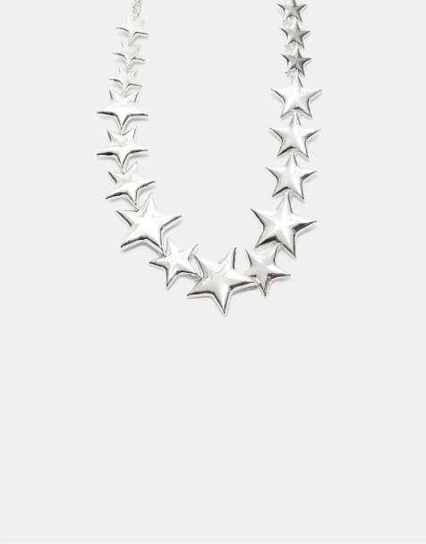 Stradivarius - Collier à étoiles - Gris - view 1