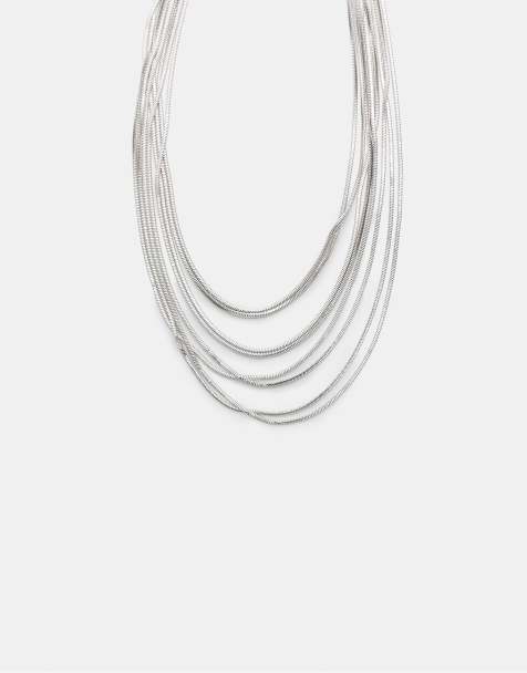 Stradivarius - Collier chaîne multi-rangs - Gris - view 1