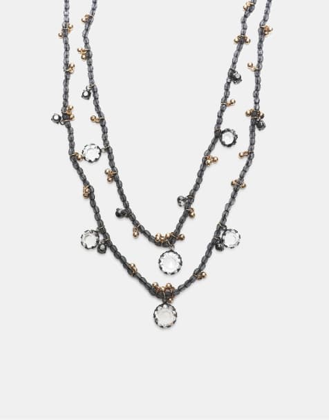 Stradivarius collier perlé gris - view 1