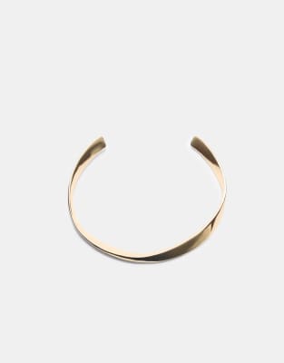 Collier ras de cou rigide en mtal - Dor - Stradivarius - Modalova