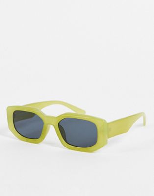 Stradivarius coloured plastic sunglasses in green