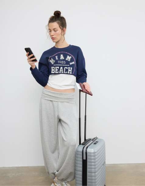 Stradivarius - Combined - Mørkeblå sweatshirt - view 1