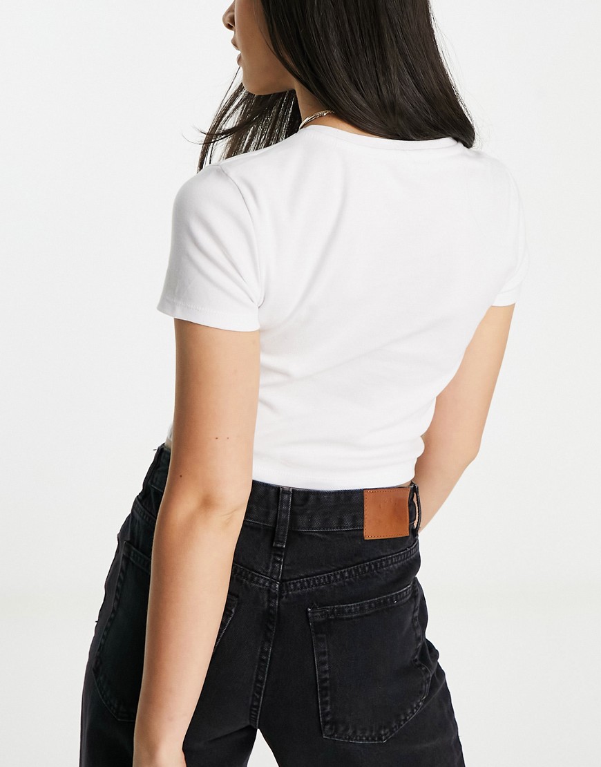 Confezione da 2 T-shirt mini basic bianca e nera-Nero - Stradivarius T-shirt donna  - immagine1