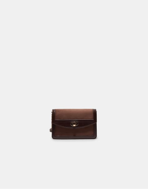 Stradivarius Contrast crossbody bag in brown - view 1